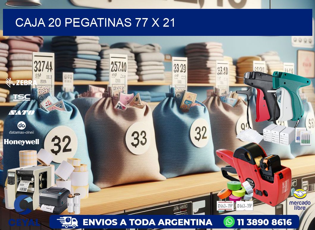 CAJA 20 PEGATINAS 77 x 21