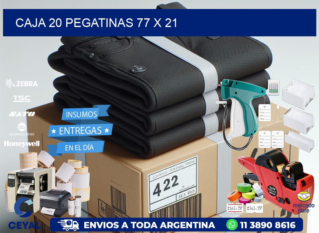 CAJA 20 PEGATINAS 77 x 21