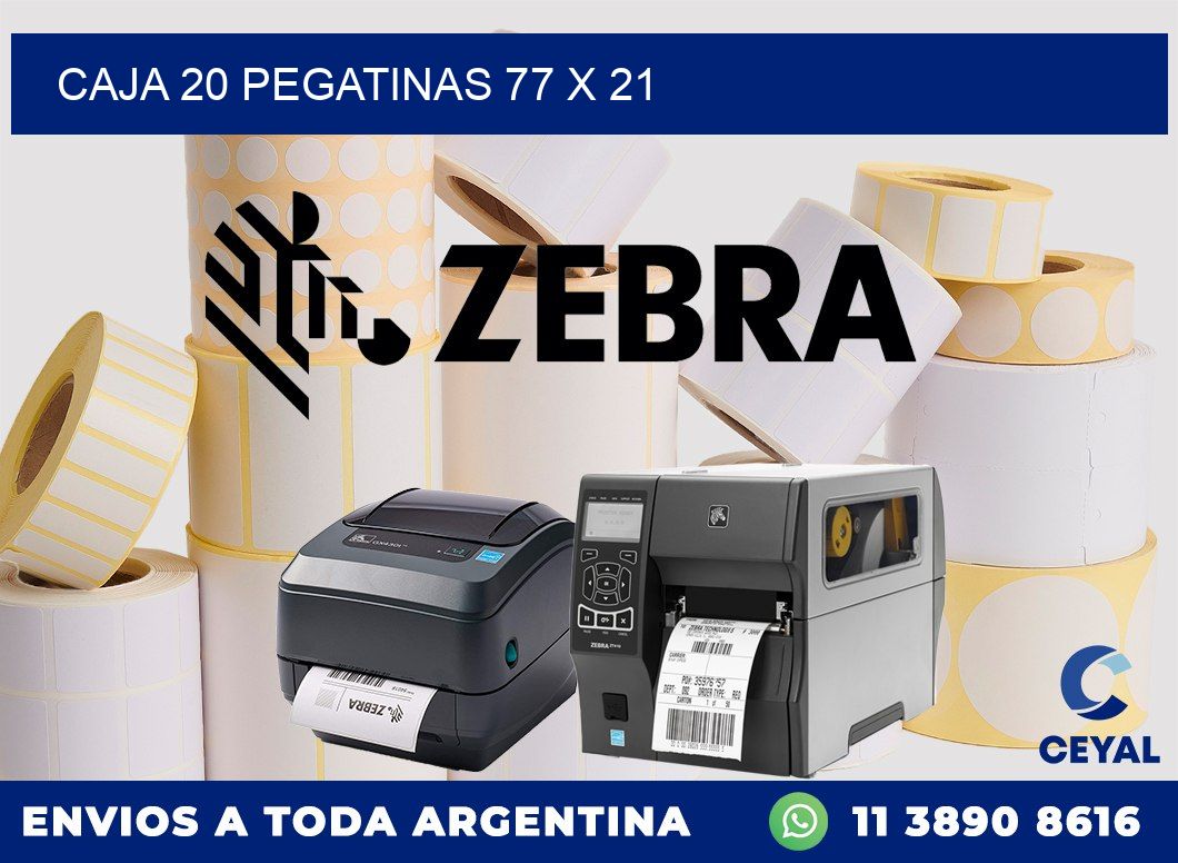CAJA 20 PEGATINAS 77 x 21