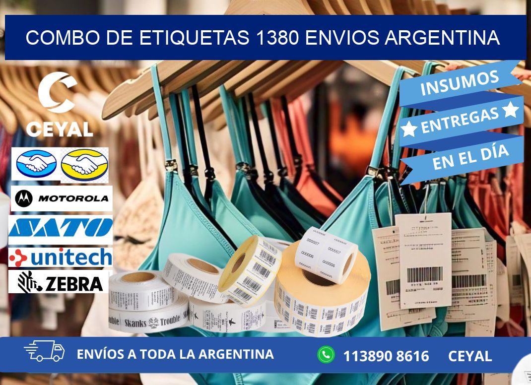 Combo de etiquetas 1380 ENVIOS ARGENTINA