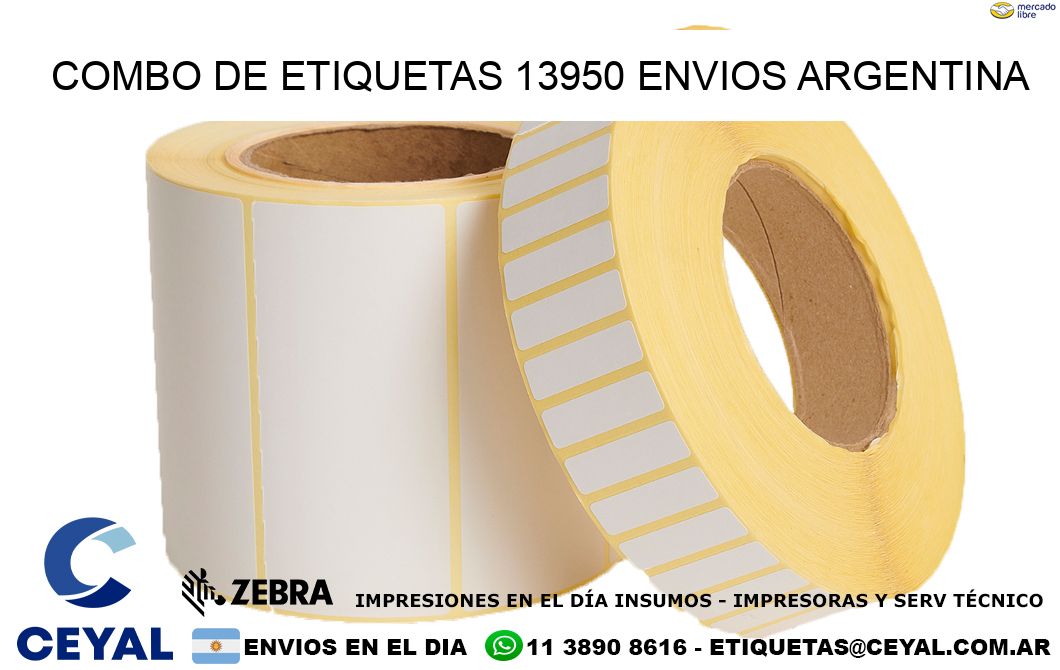 Combo de etiquetas 13950 ENVIOS ARGENTINA