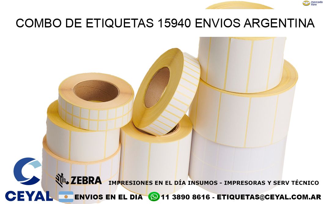 Combo de etiquetas 15940 ENVIOS ARGENTINA