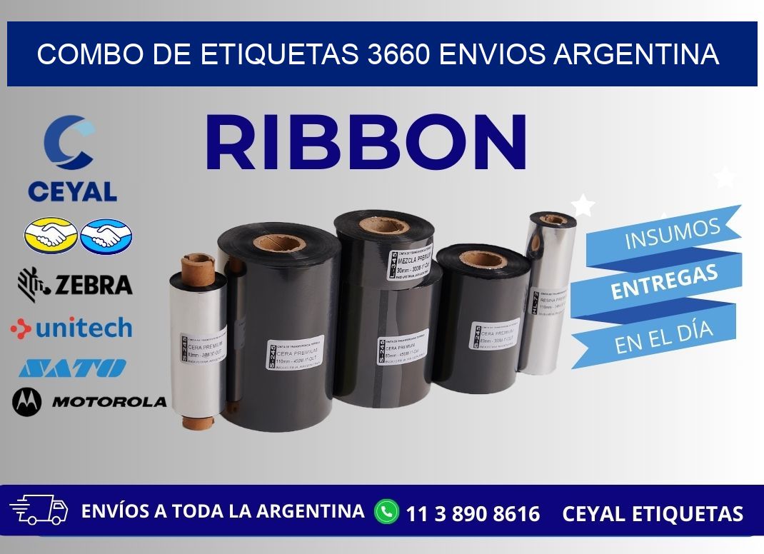 Combo de etiquetas 3660 ENVIOS ARGENTINA