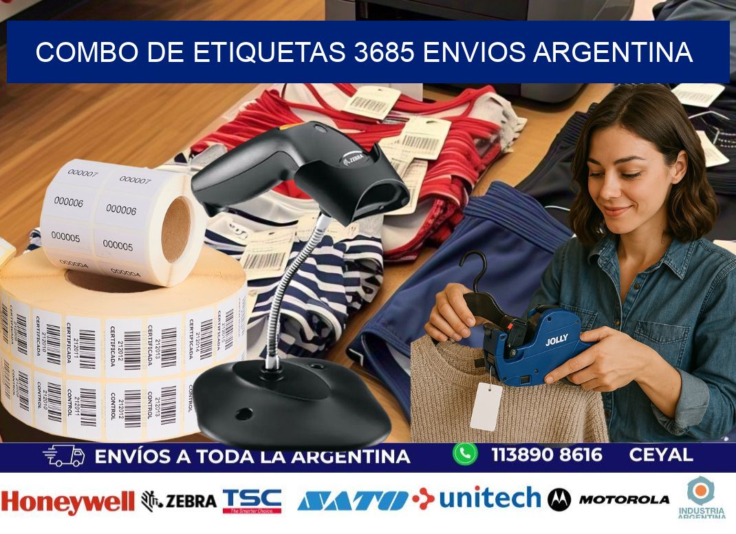 Combo de etiquetas 3685 ENVIOS ARGENTINA