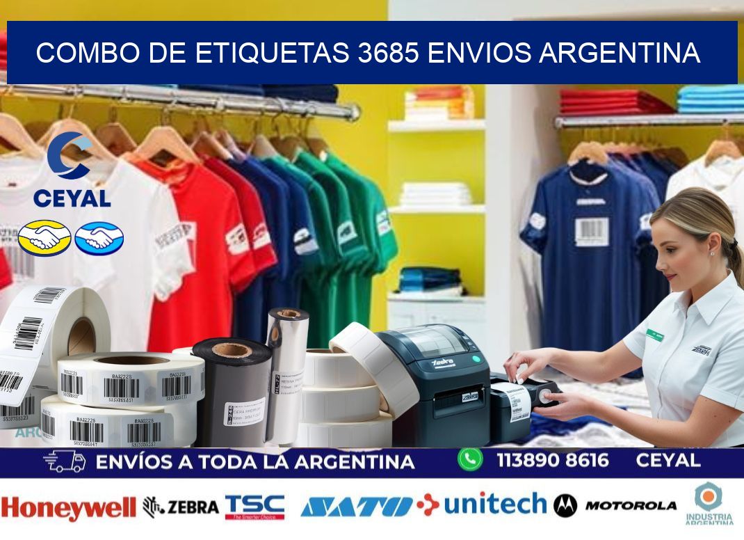 Combo de etiquetas 3685 ENVIOS ARGENTINA