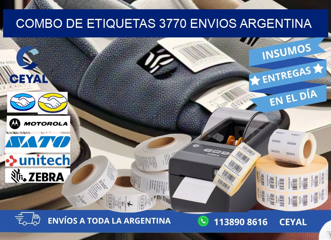 Combo de etiquetas 3770 ENVIOS ARGENTINA