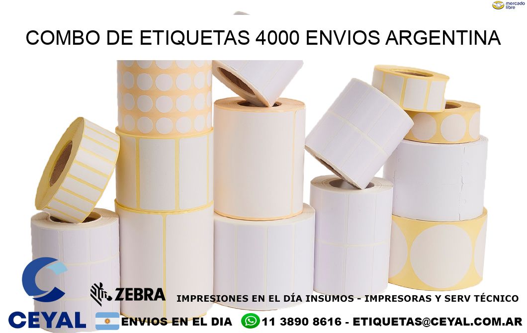 Combo de etiquetas 4000 ENVIOS ARGENTINA