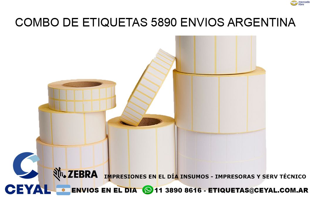Combo de etiquetas 5890 ENVIOS ARGENTINA