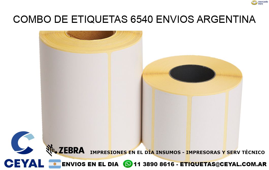 Combo de etiquetas 6540 ENVIOS ARGENTINA