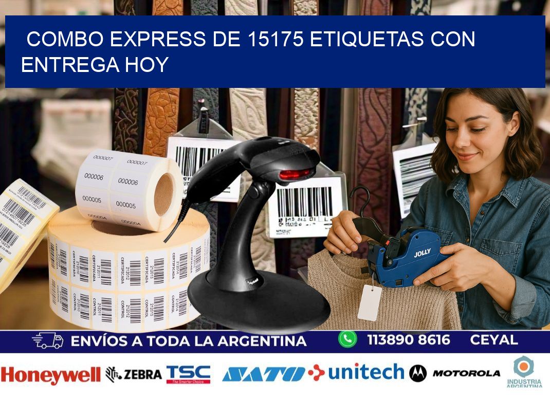 Combo express de 15175 etiquetas con entrega hoy