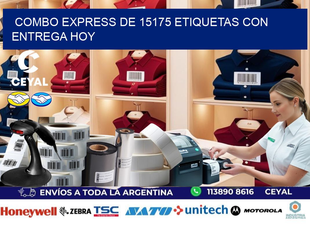 Combo express de 15175 etiquetas con entrega hoy