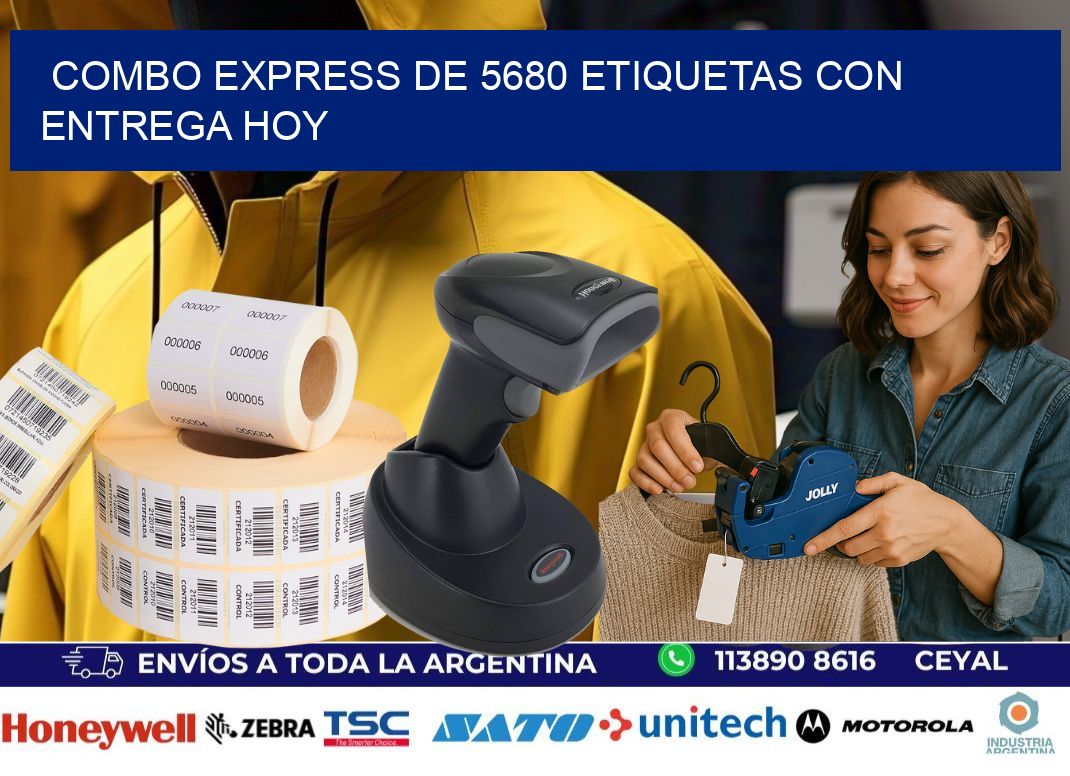 Combo express de 5680 etiquetas con entrega hoy