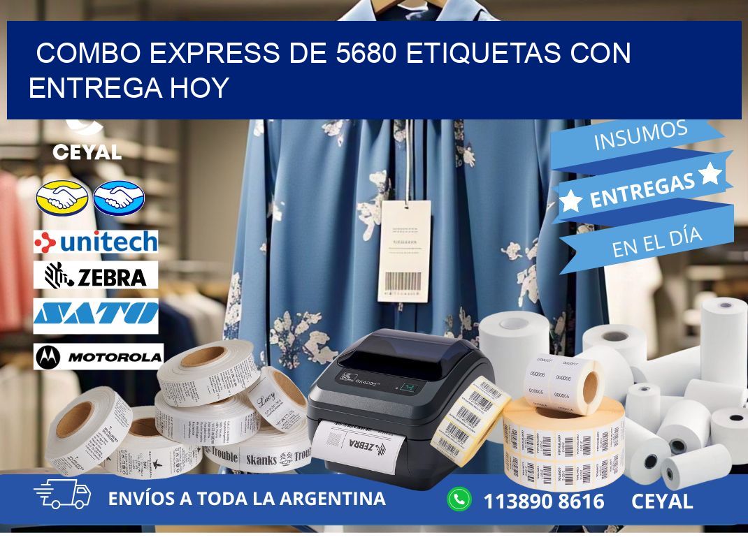 Combo express de 5680 etiquetas con entrega hoy