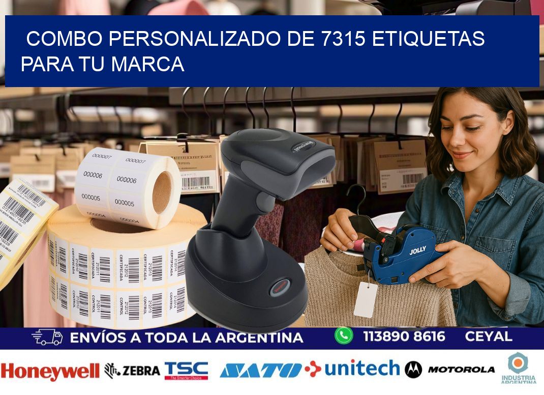 Combo personalizado de 7315 etiquetas para tu marca