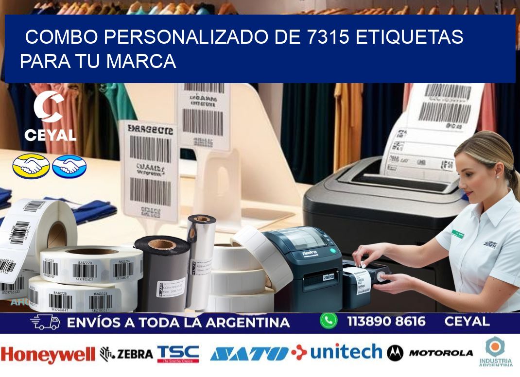 Combo personalizado de 7315 etiquetas para tu marca