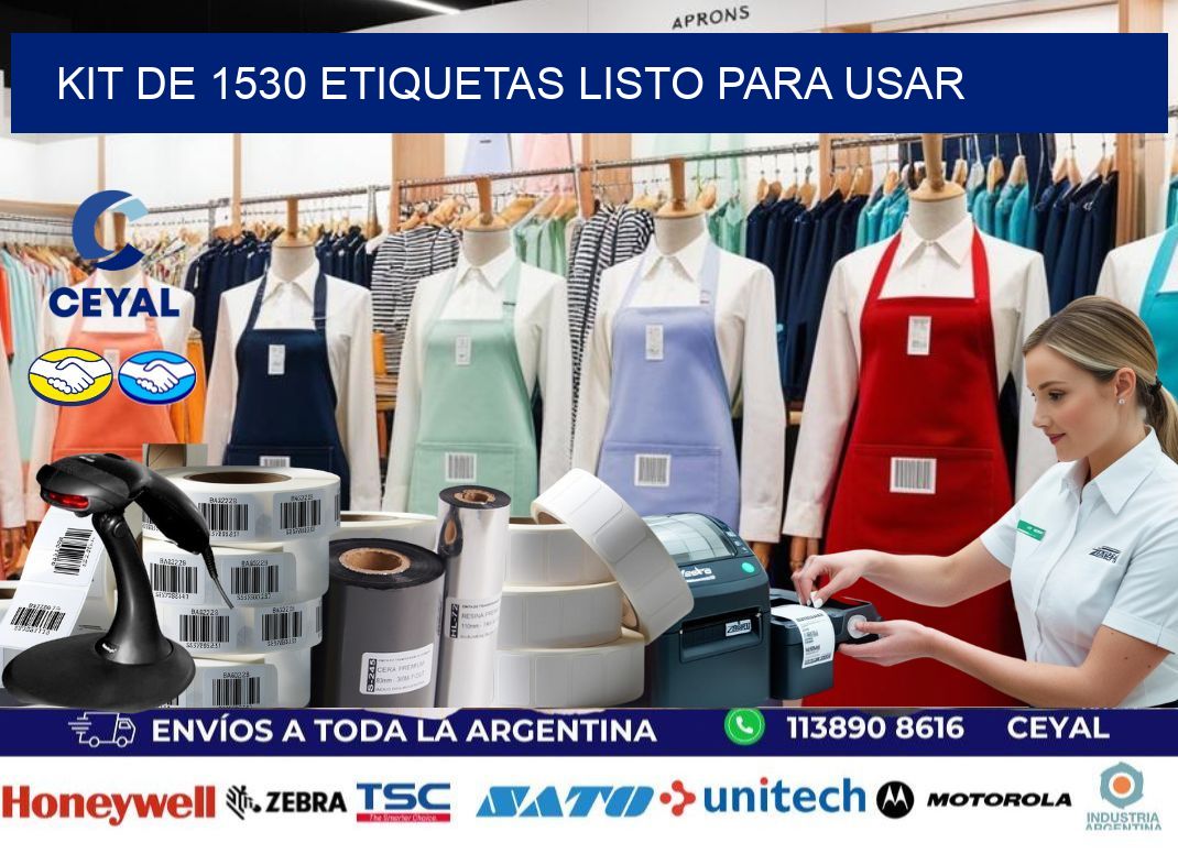 Kit de 1530 etiquetas listo para usar
