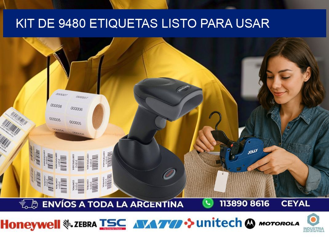Kit de 9480 etiquetas listo para usar