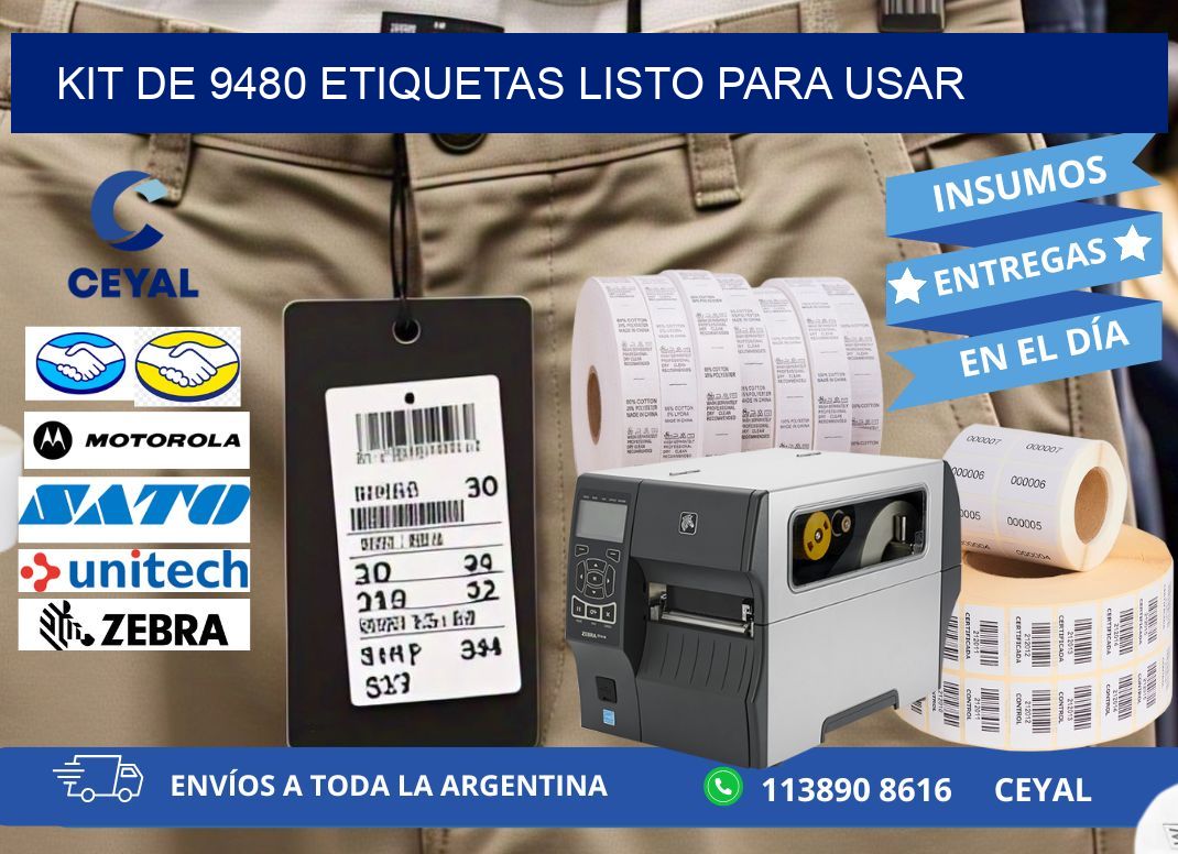 Kit de 9480 etiquetas listo para usar