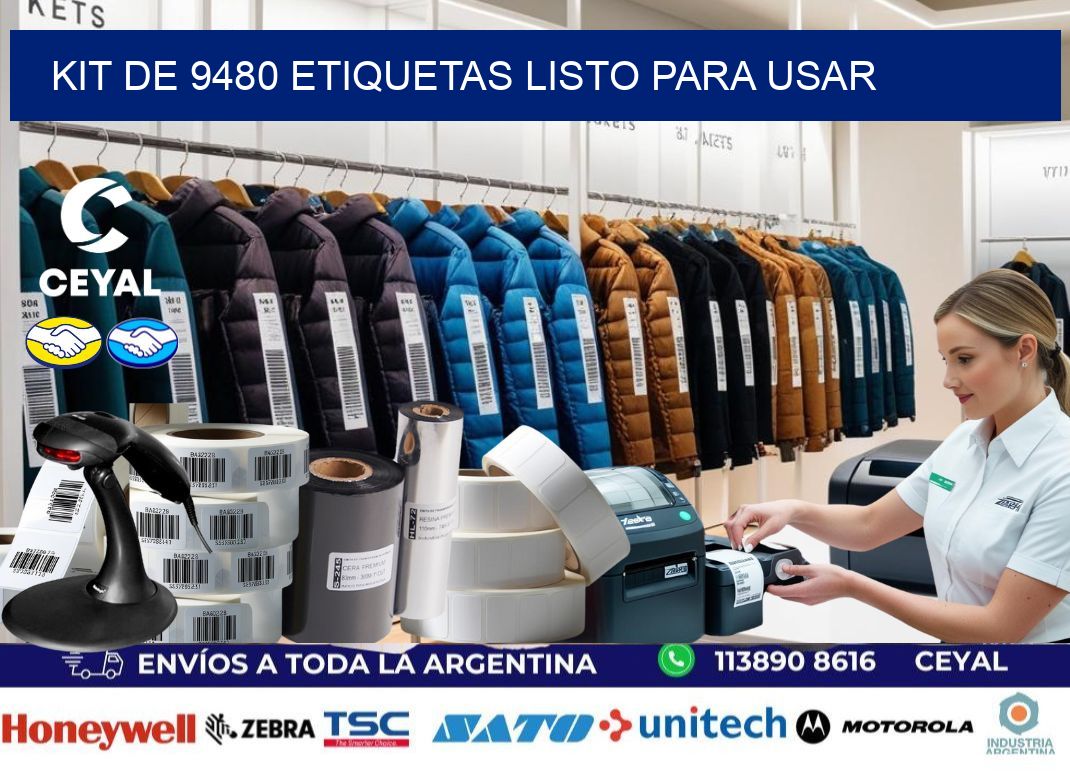 Kit de 9480 etiquetas listo para usar