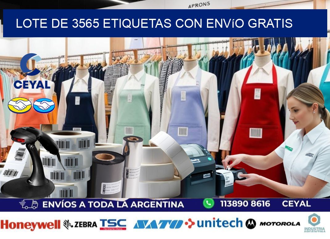 Lote de 3565 etiquetas con envío gratis