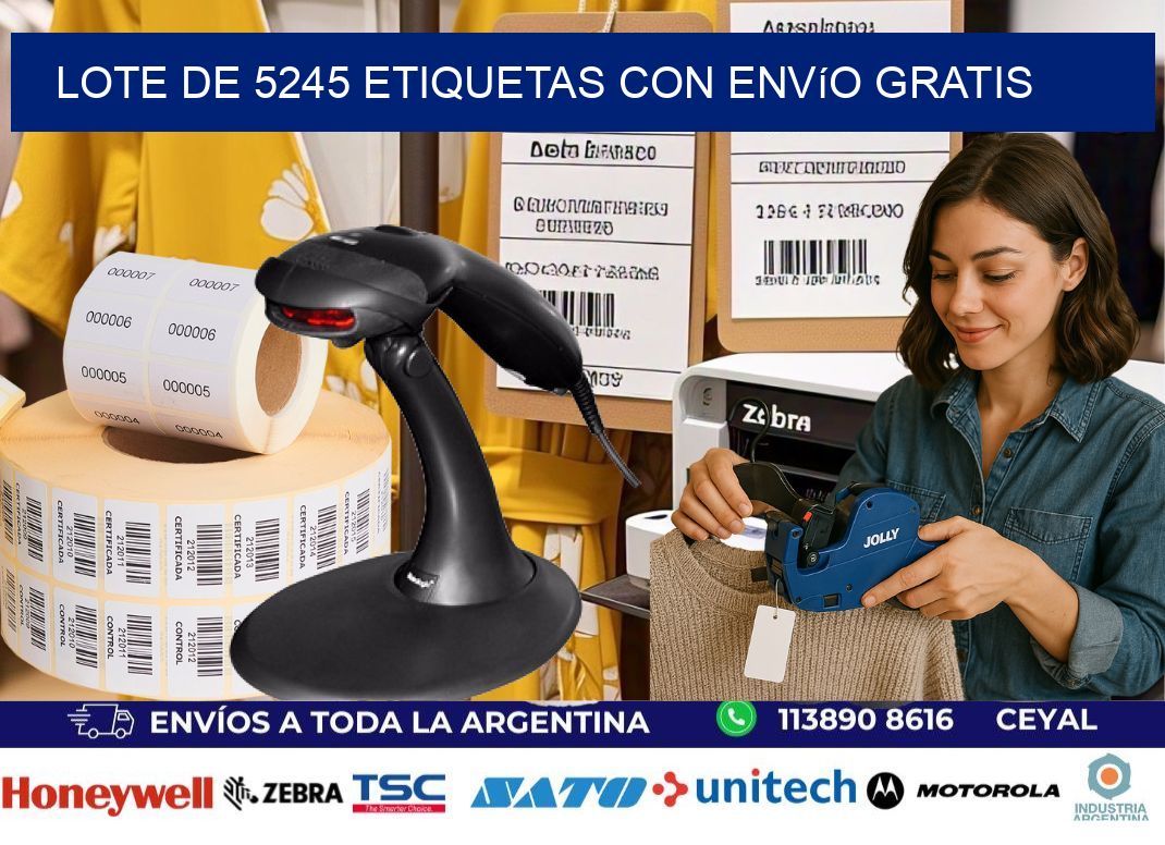 Lote de 5245 etiquetas con envío gratis