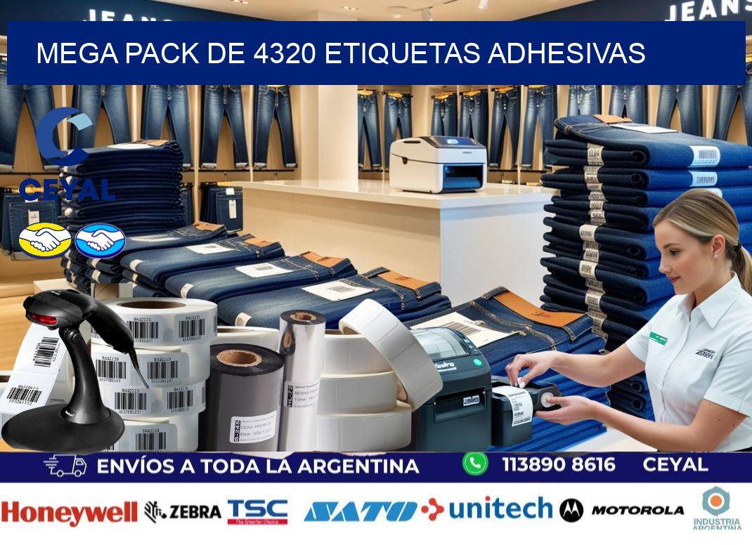 Mega pack de 4320 etiquetas adhesivas