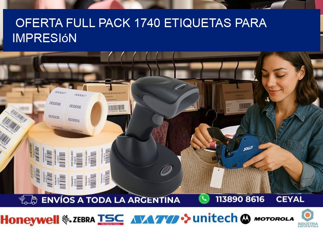 Oferta full pack 1740 etiquetas para impresión