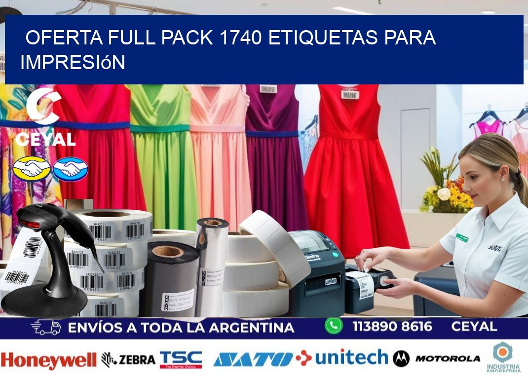Oferta full pack 1740 etiquetas para impresión