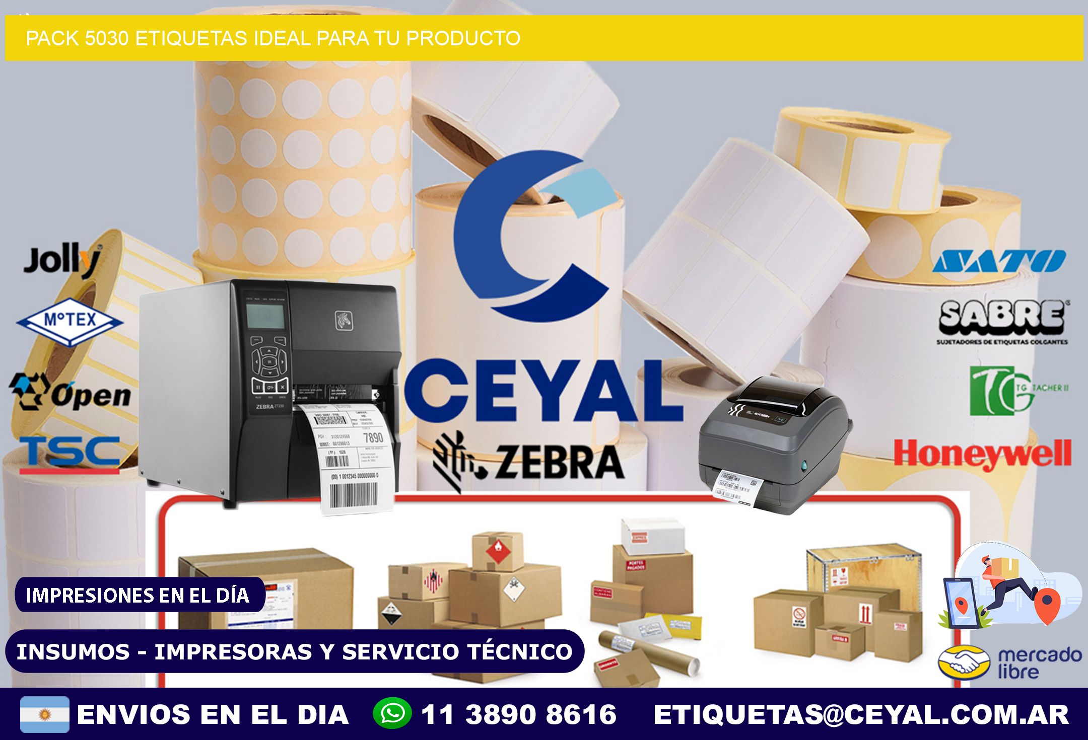 Pack 5030 etiquetas ideal para tu producto