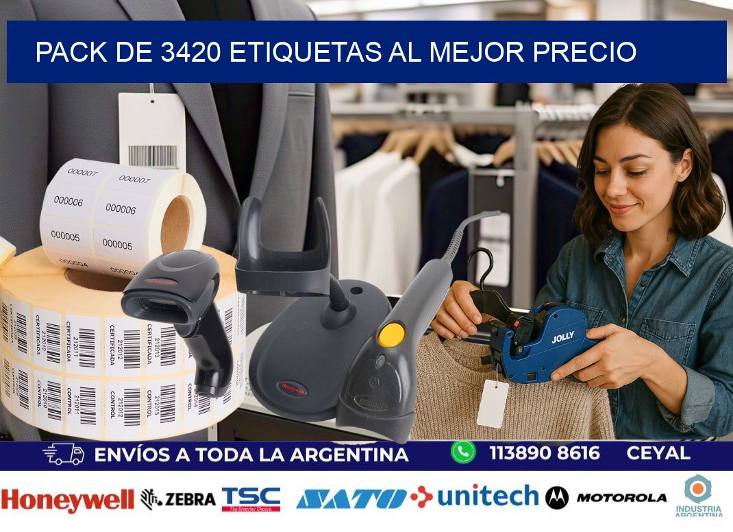 Pack de 3420 etiquetas al mejor precio