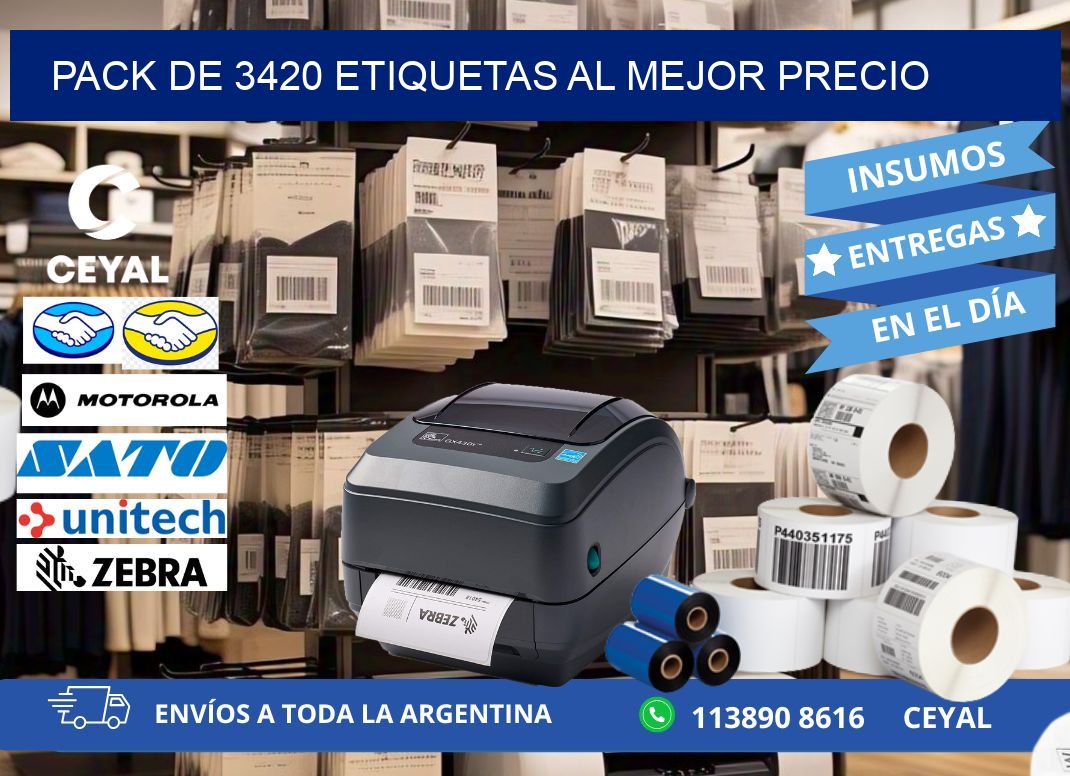 Pack de 3420 etiquetas al mejor precio