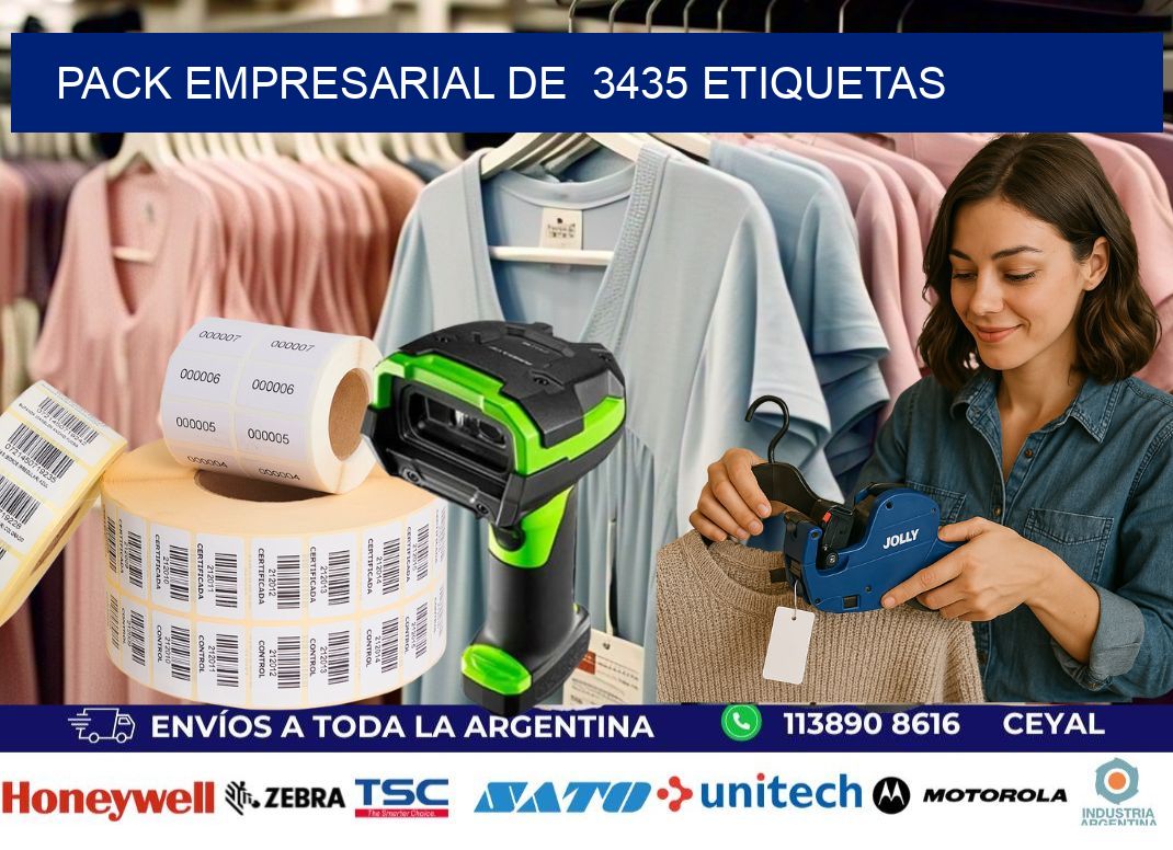 Pack empresarial de  3435 etiquetas