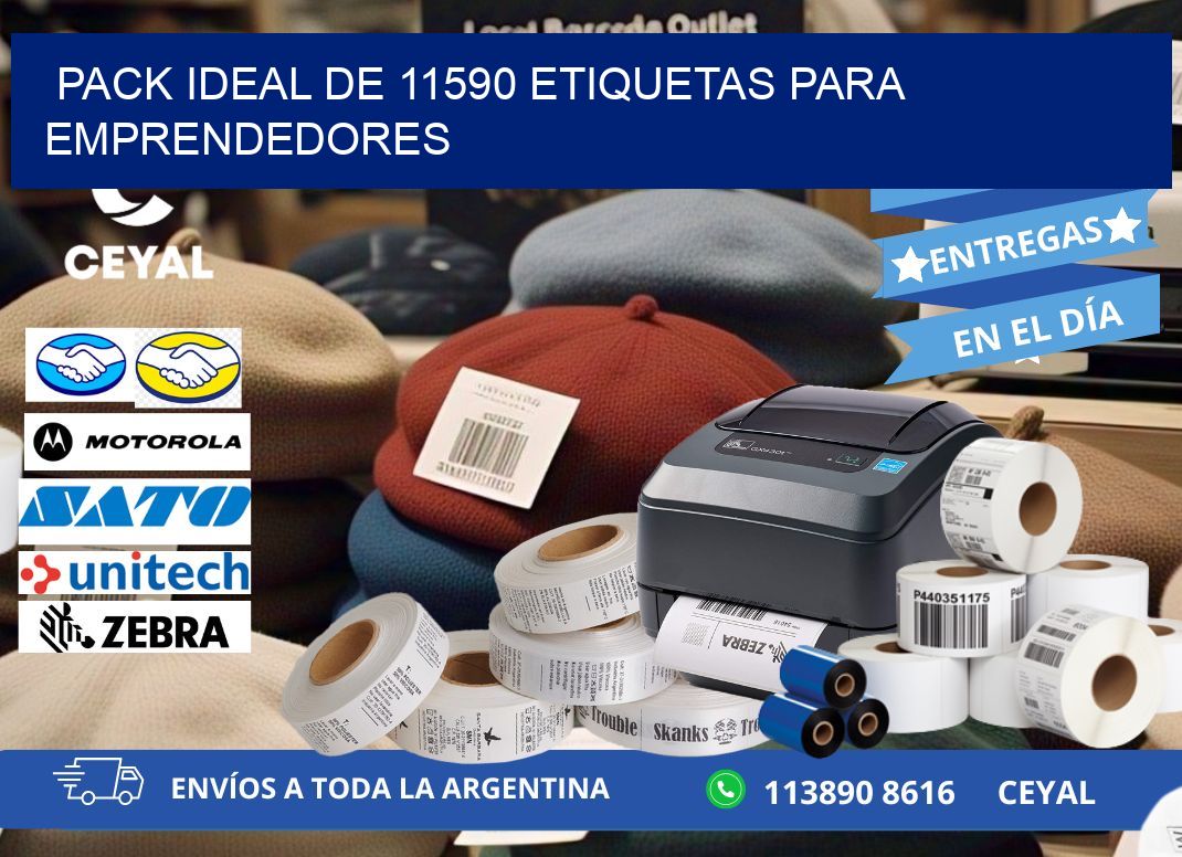 Pack ideal de 11590 etiquetas para emprendedores