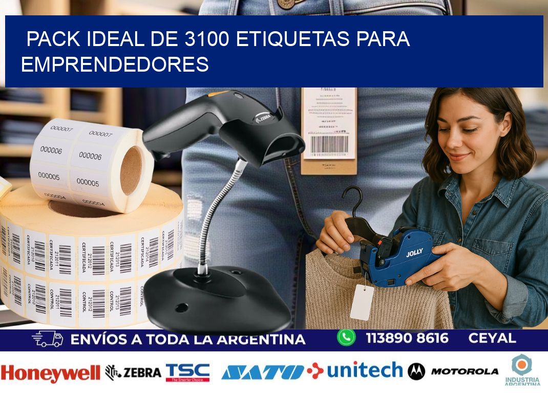 Pack ideal de 3100 etiquetas para emprendedores