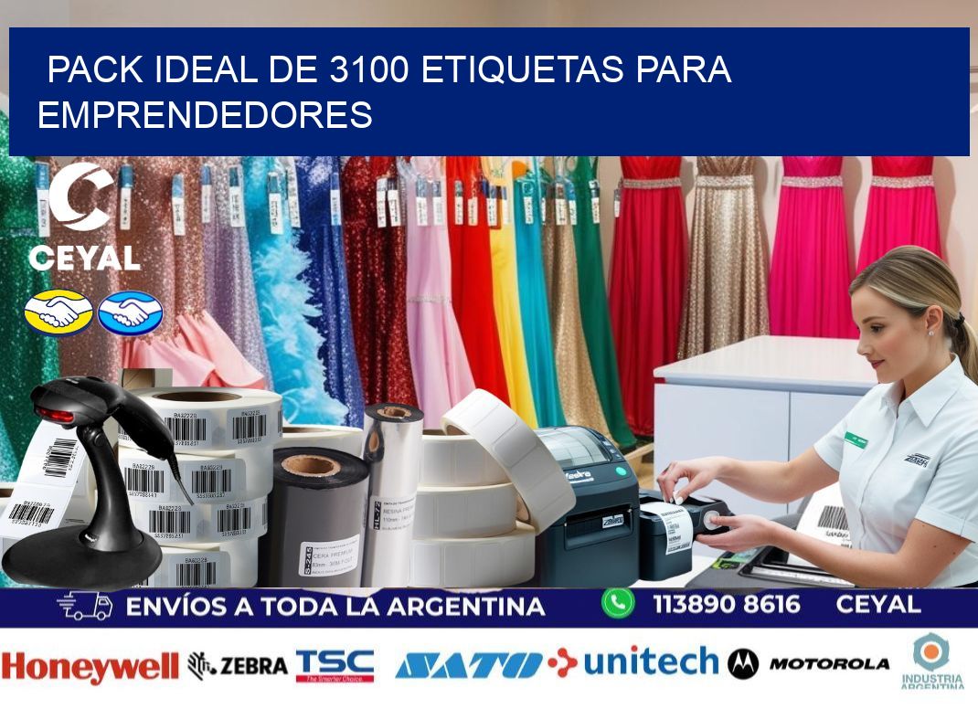 Pack ideal de 3100 etiquetas para emprendedores