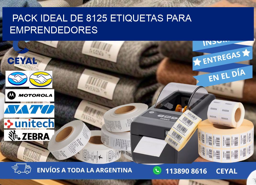 Pack ideal de 8125 etiquetas para emprendedores