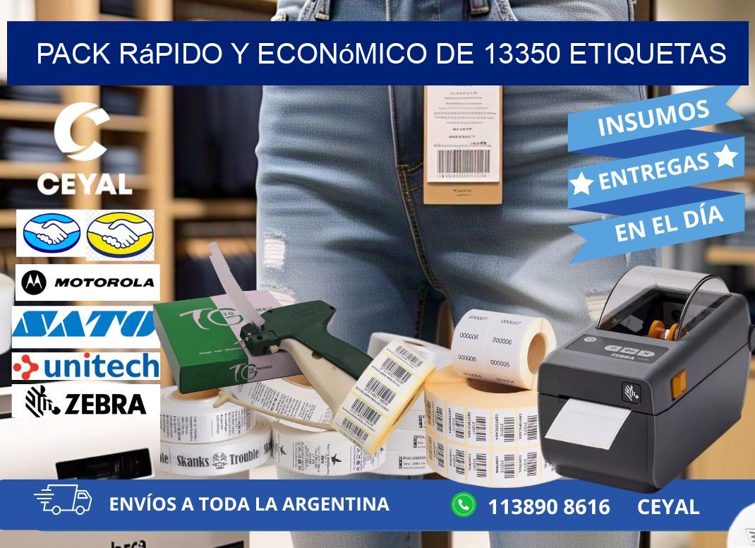Pack rápido y económico de 13350 etiquetas
