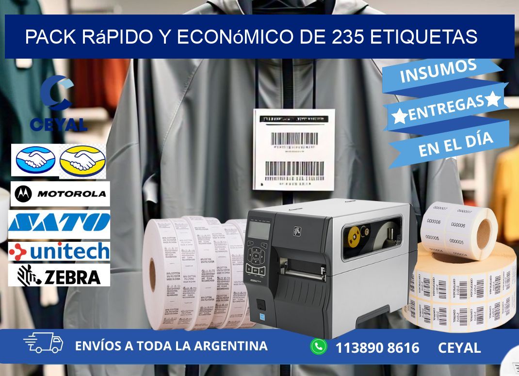 Pack rápido y económico de 235 etiquetas