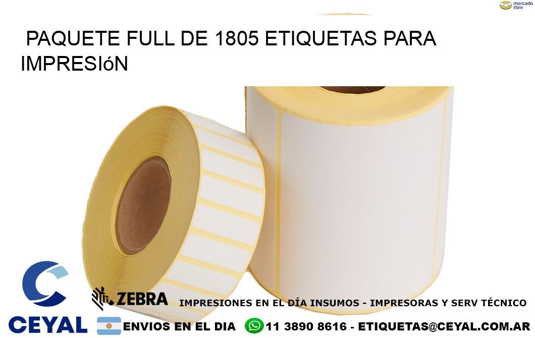 Paquete full de 1805 etiquetas para impresión