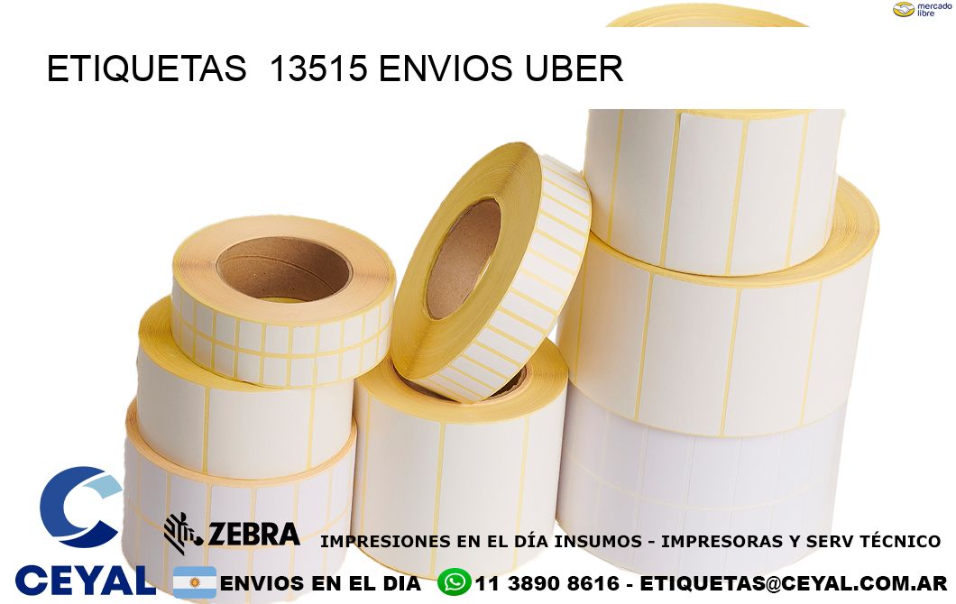 etiquetas  13515 ENVIOS UBER