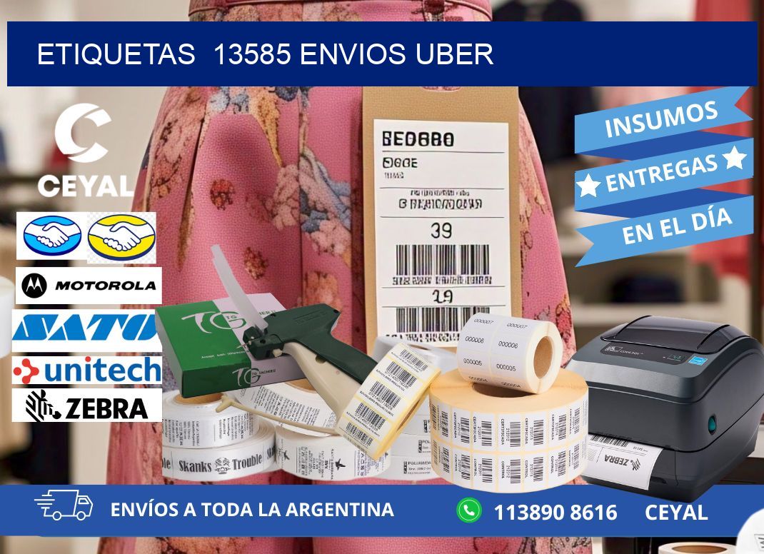 etiquetas  13585 ENVIOS UBER