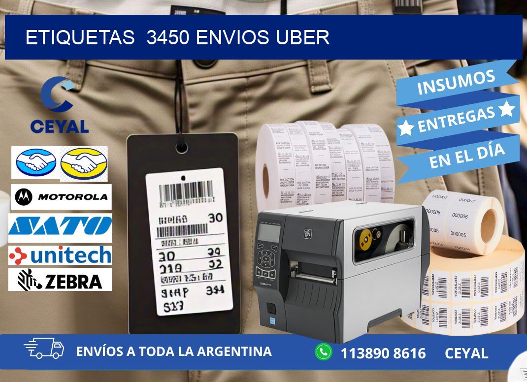 etiquetas  3450 ENVIOS UBER