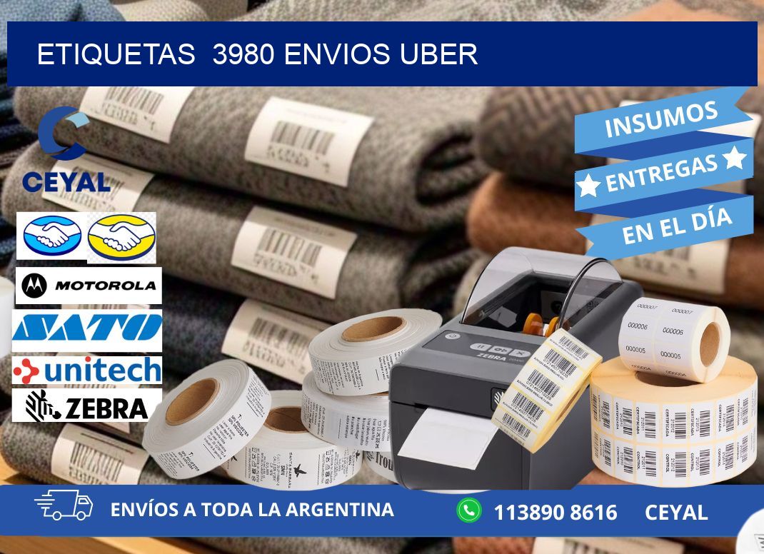 etiquetas  3980 ENVIOS UBER