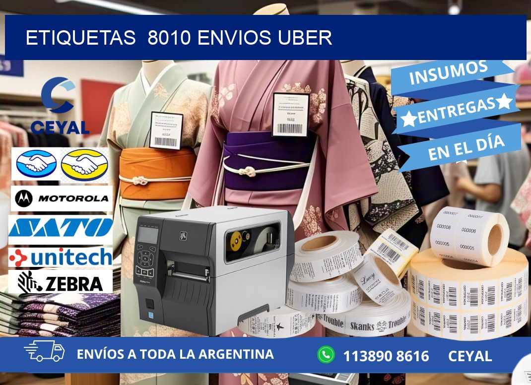 etiquetas  8010 ENVIOS UBER