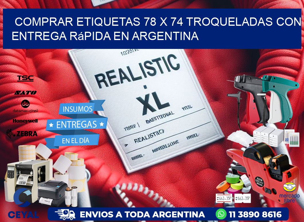 Comprar etiquetas 78 x 74 troqueladas con entrega rápida en Argentina