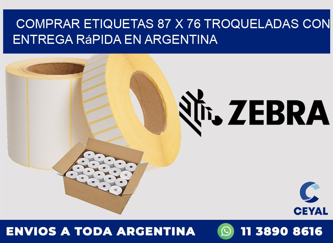 Comprar etiquetas 87 x 76 troqueladas con entrega rápida en Argentina