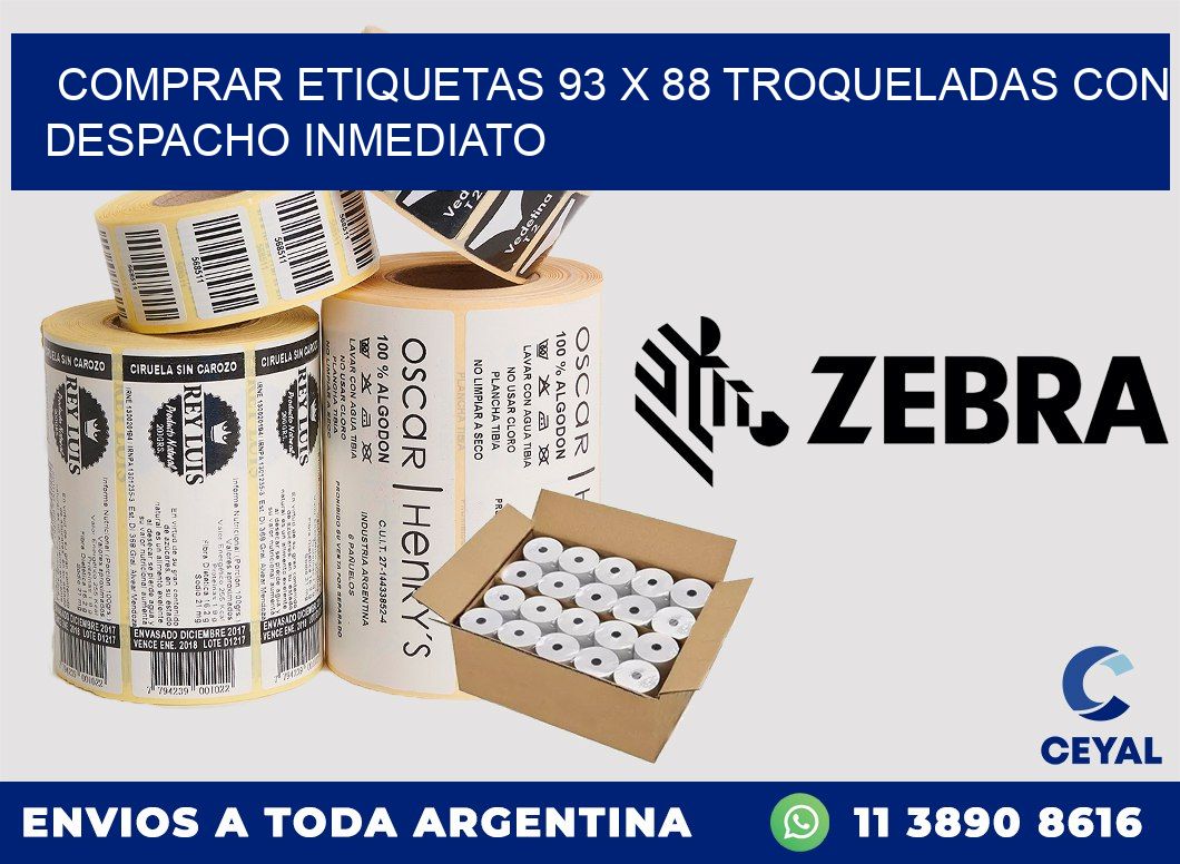 Comprar etiquetas 93 x 88 troqueladas con despacho inmediato
