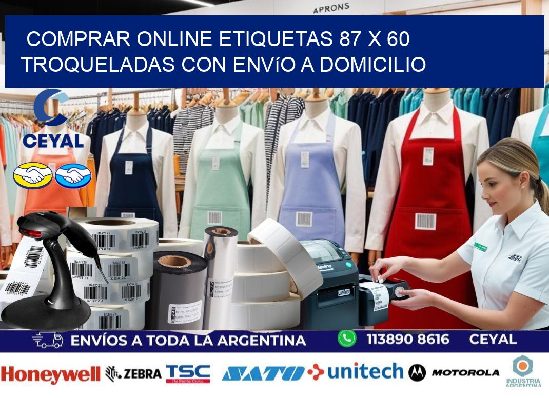 Comprar online etiquetas 87 x 60 troqueladas con envío a domicilio