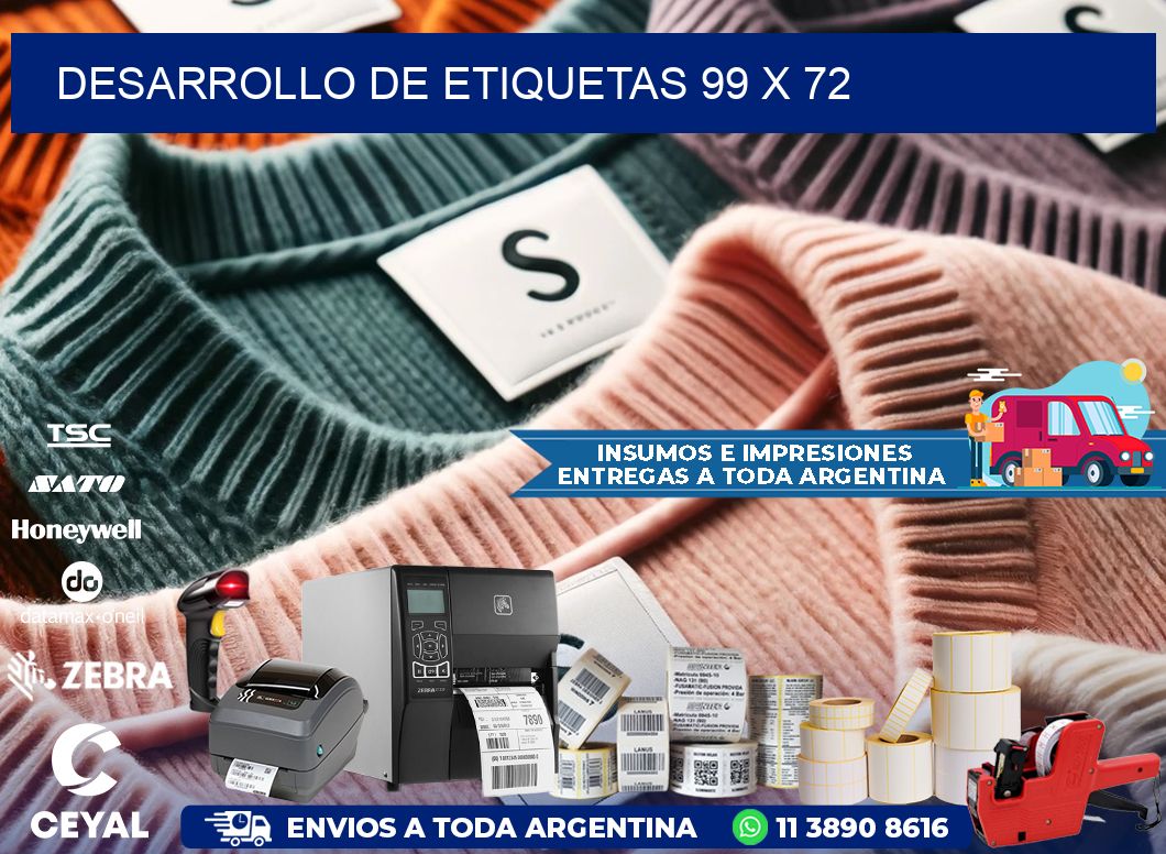 Desarrollo de etiquetas 99 x 72