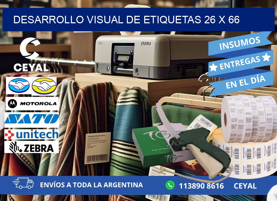 Desarrollo visual de etiquetas 26 x 66